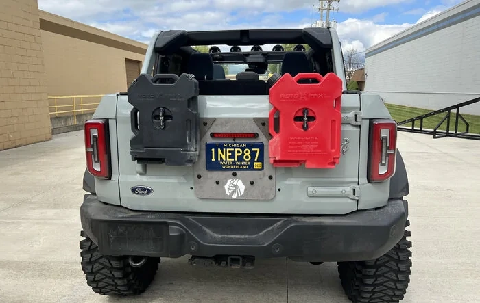 NEW Modular Spare Tire Delete / RotopaX Mount / License Plate Relocate