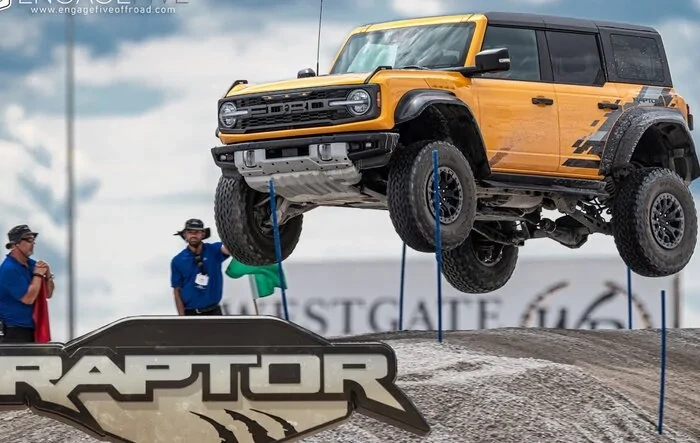 Bronco Raptors hit jumps & catch air at Vegas press event