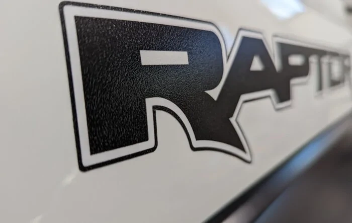 Custom made my own Raptor factory graphic decal that was discontinued before production