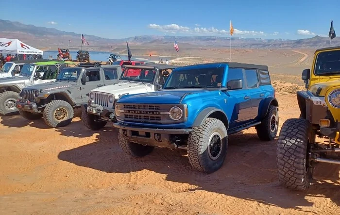 My Basesquatch on 37s doing Trail Hero at Sand Hollow.  Plan B , and Double Sammy