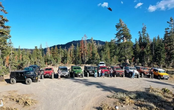 Ellis Peak.  Two Broncos, Seven Jeeps, and an FJ