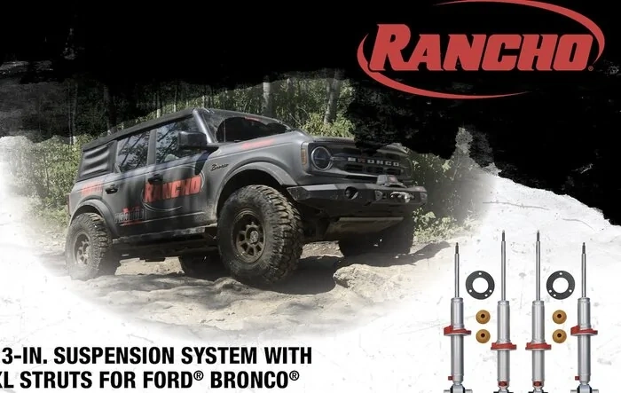 New Rancho 3" lift & level suspension kit system for the Bronco