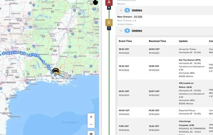 New Ford vehicle location tracking for New Car Delivery (available to dealers via VinView)