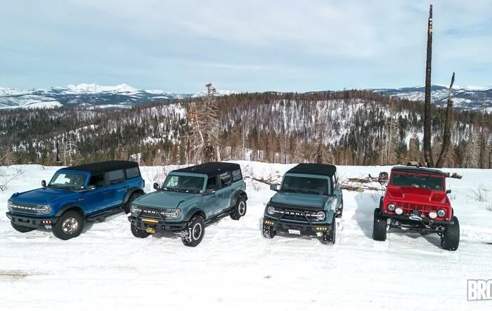 Bronco owners make snow run up Mormon Emigrant Trail