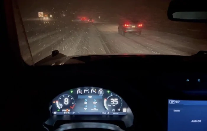 Bronco Raptor Driving in Snow Storm - First Experience