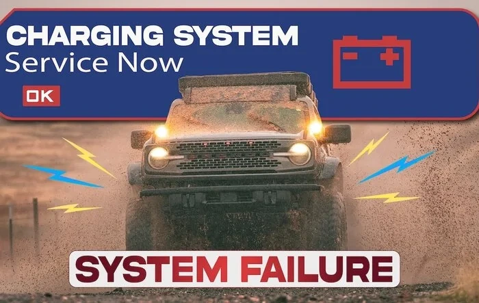 Rut could go wrong? "Charging System: Service Now" fault & disabled Bronco from muddy good time