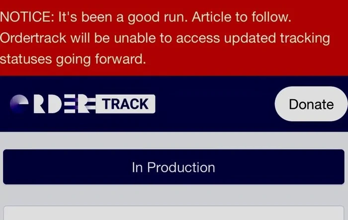 OrderTrack App shutting down! 😩
