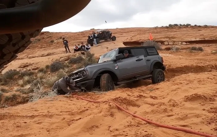 Bronco Gets Stuck In Sand and Recovered