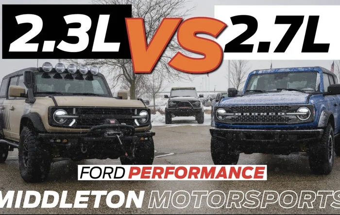 2.7L vs 2.3L Ford Performance Calibration Tune on Bronco -- Dragy Acceleration Results & Comparison