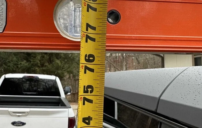 Bronco Raptor exterior/garage fitment dimensions -- here's measurements at widest points
