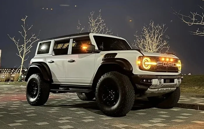 Satin White Bronco Raptor XPEL Stealth PPF Wrap