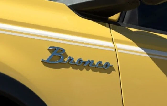 New Part: Ford OEM Bronco Heritage Limited Script Badge M-1447-BSS