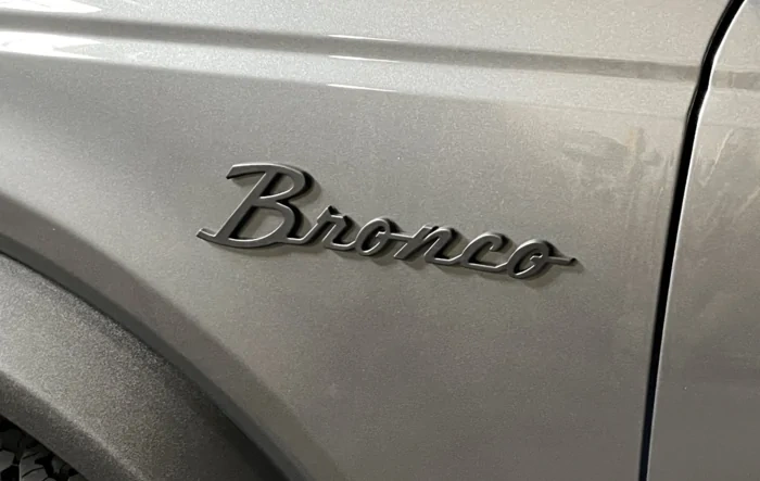 Officially Licensed Ford Fender Cursive Script Emblems (Satin Black, Black Chrome)