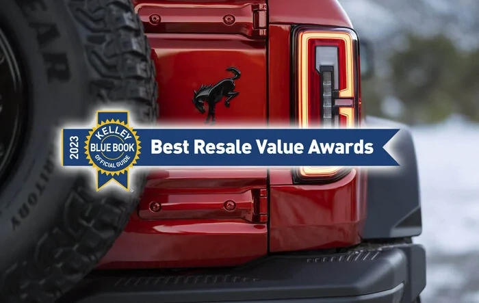 2023 Bronco's 5-Year Projected Resale Value is near top of KBB's Best Resale Value Awards List