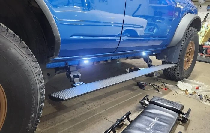 GoRhino E1 Electric Steps installed