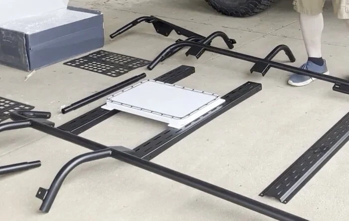 Starlink dish and my ZROADZ soft top roof rack install results (not a detailed install video)
