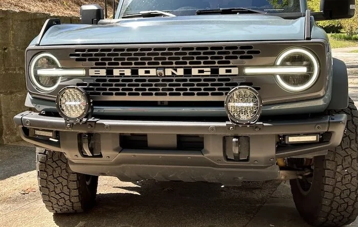 Tricky Motorsports Bumper Light Brackets x Auxbeam Round LED Offroad Lights