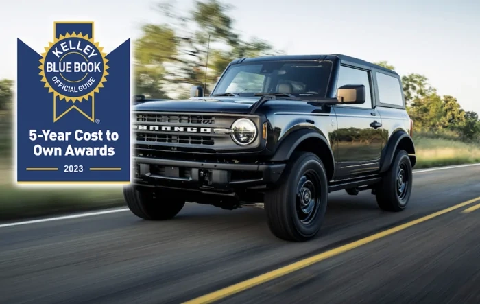 2023 Bronco Wins KBB's 5-Year Cost to Own Award