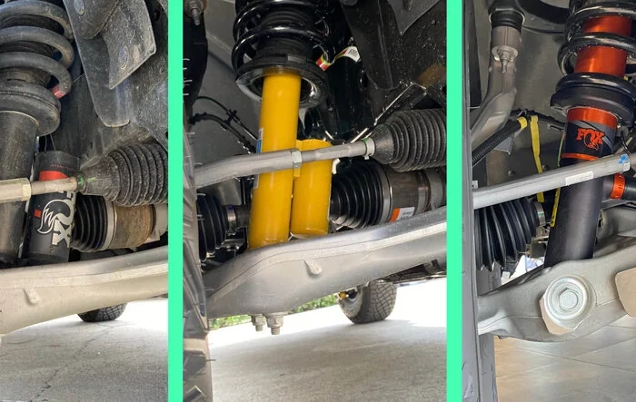 Tie Rods visual comparison: 2023 WildTrak Hoss 3.0 vs Badlands SAS vs Bronco Raptor
