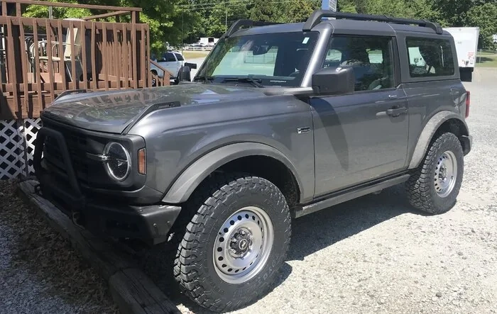 Toyo Trail RT 255/80R17E with painted Black Diamond Steel Take-offs.