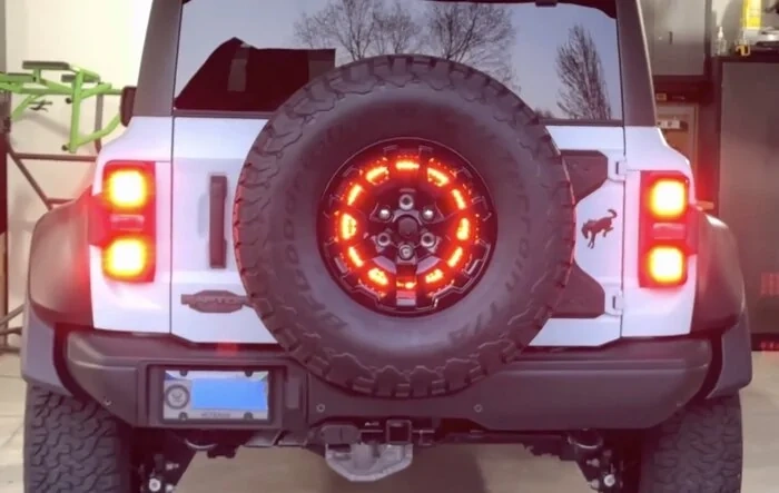 Oracle Lighting Spare Tire LED 3rd Brake Light install + demo video on Bronco Raptor