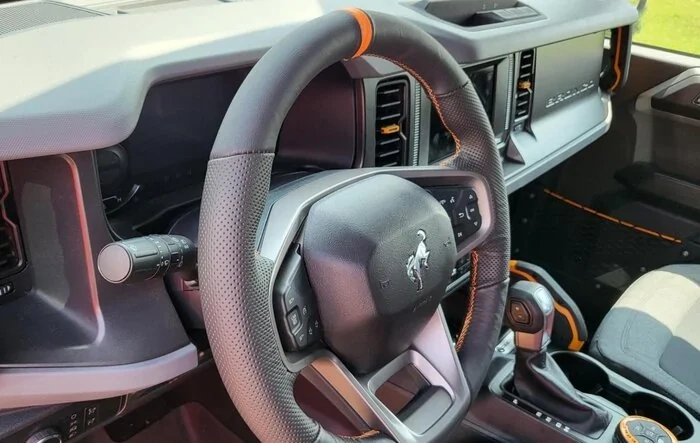 Redline Goods base steering wheel installed