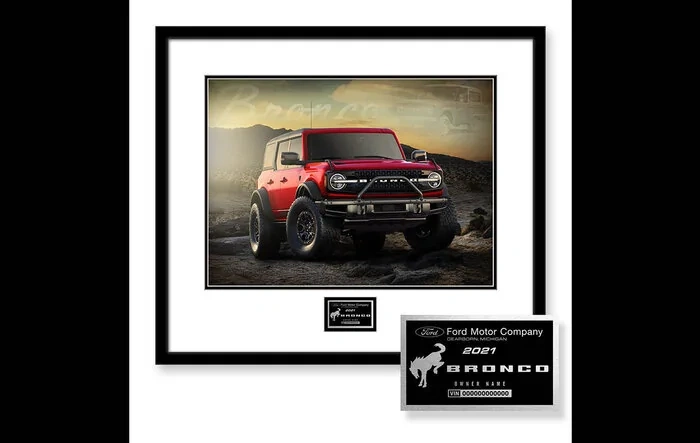 Get Your Bronco Print & Personal Engraved Plate!  Employees & Dealerships get 50% Discount! Friends and Family get 25% Discount!