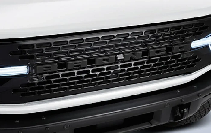 Official Ford Bronco Grille Black Lettering Overlay Kit $110