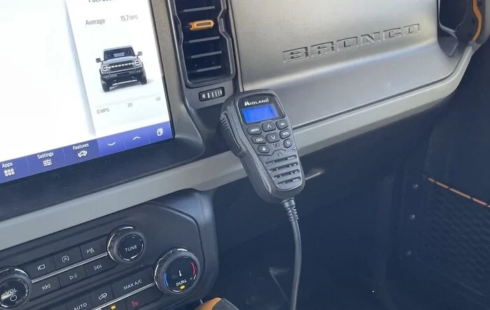 GMRS Radio install with tailgate mounted antenna