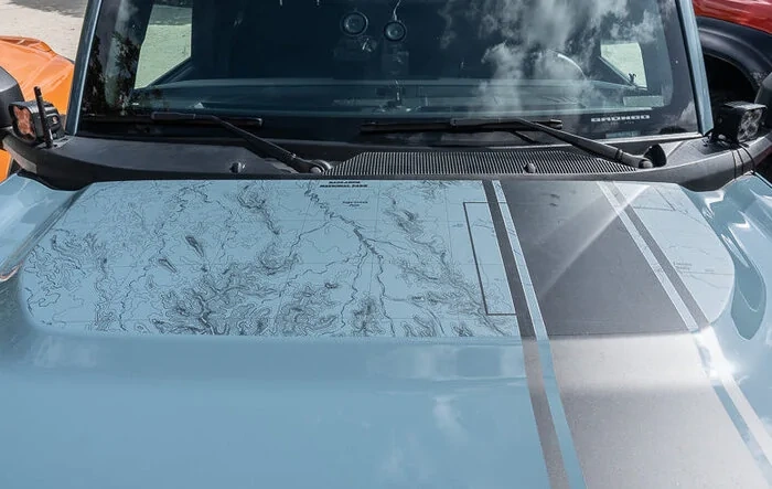 *NEW*  Stealth Clear Badlands National Park Topographic Map Hood Overlay w/ Install Video