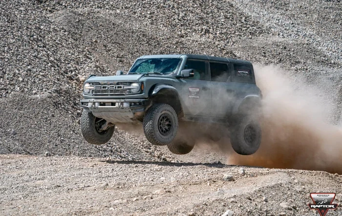 Hucking Raptors in Nevada, must be the Bronco Raptor Off-Roadeo