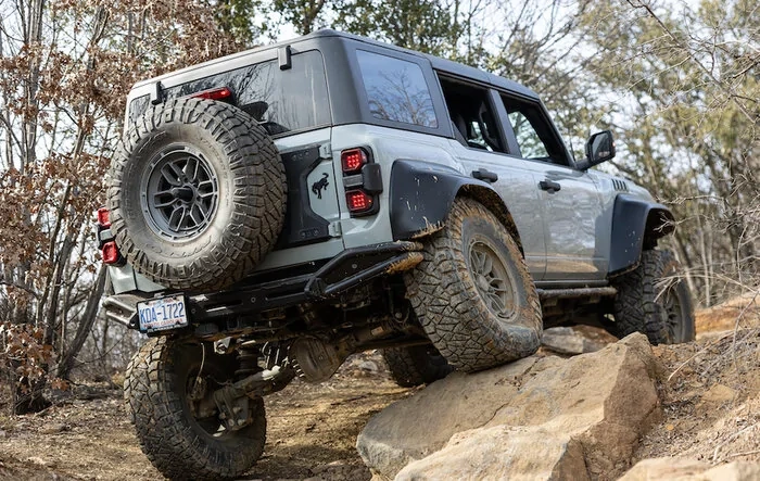RTR Rear Bumper and OEM Tire Carrier for Bronco Raptor