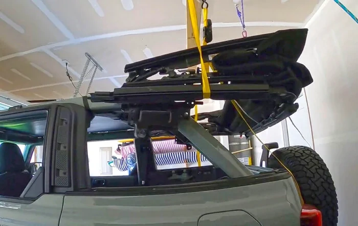 DIY soft top hoist for removal