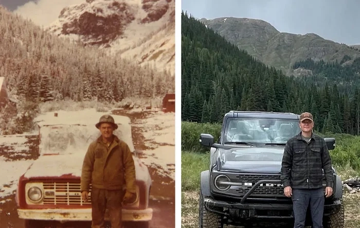 Dad's and Son's Broncos 60 years apart