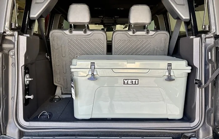 2DR Bronco - YETI Tundra 65 Cooler Fits Perfectly in Cargo Area with Seats Up!