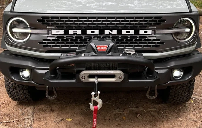 Ford Performance WARN winch on capable bumper — Yes it's possible!