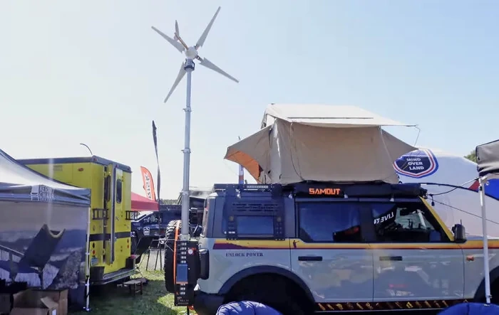 World's First Bronco Mounted Wind Turbine Generator.