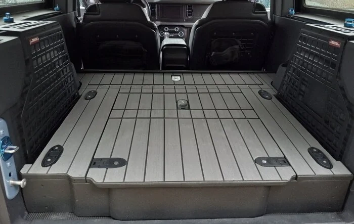 KRAKEN's DIY Rear Seat Delete / Raised Cargo Platform with locking storage