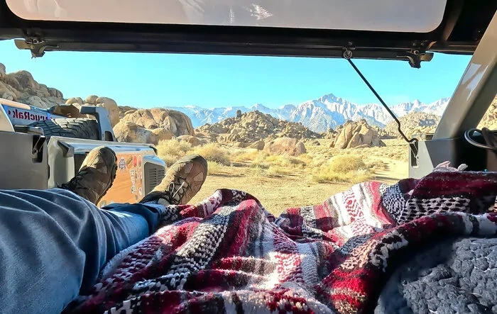 Finding an EPIC campsite and sleeping in the back of the Bronco - Alabama Hills [pics and video]