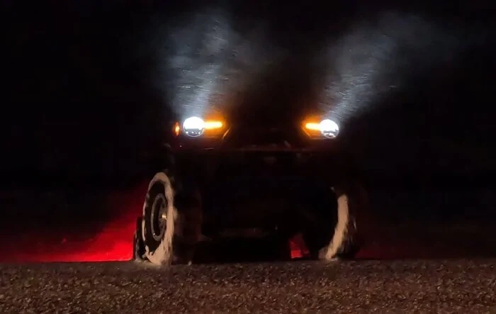 Bronco saves daughter's day in snowstorm!