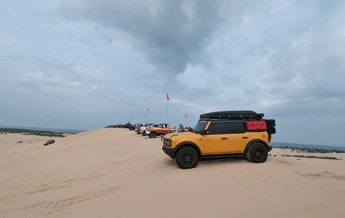 Broncos take over Silver Lake Sand Dunes, Michigan