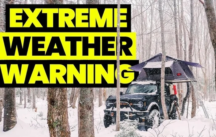 Camping in a Blizzard (Video)