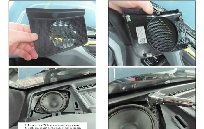 7 speaker audio system (non B&O) disassembly instructions & wiring info