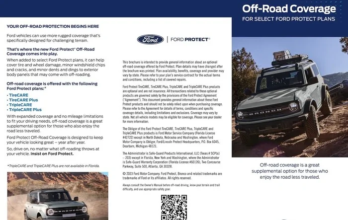 OEM Ford Off-Road Coverage Now Available (on select Ford Protect® extended service plans)