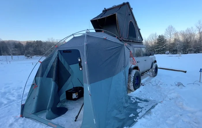 Winter Camping in New Roof Top Tent at -1 Temps @ Daniel Boone National Forest