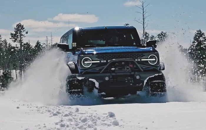 Snow Wheeling Fresh Powder in Colorado With Tires Chains (Video)