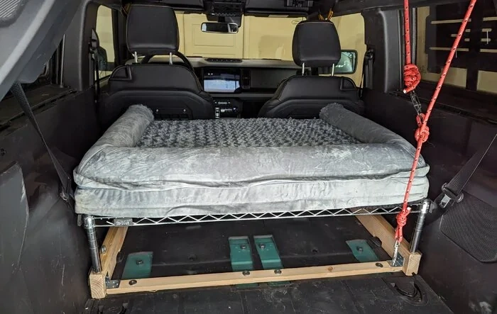 DIY rear seat delete shelf solution for our dog
