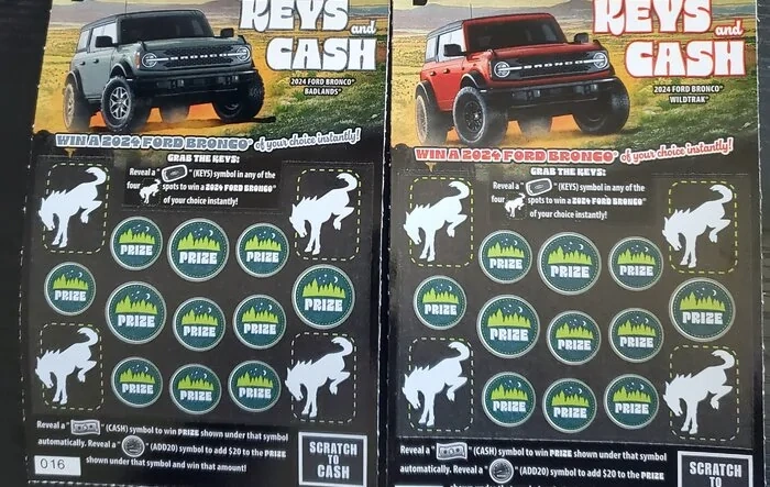 Win-a-Bronco $5 Scratchoffs
