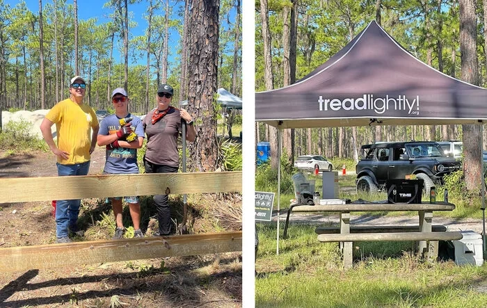 Building fences: Blazing Heat and Hard Work: A Day with Tread Lightly! at Osceola National Forest