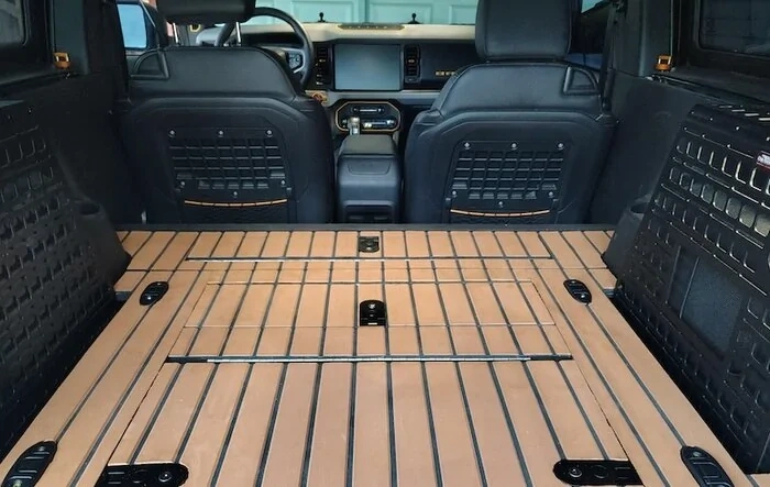 Mirage's DIY 2 Door Rear Seat Delete/Raised Cargo Platform with 3 Lockable Storage Doors!